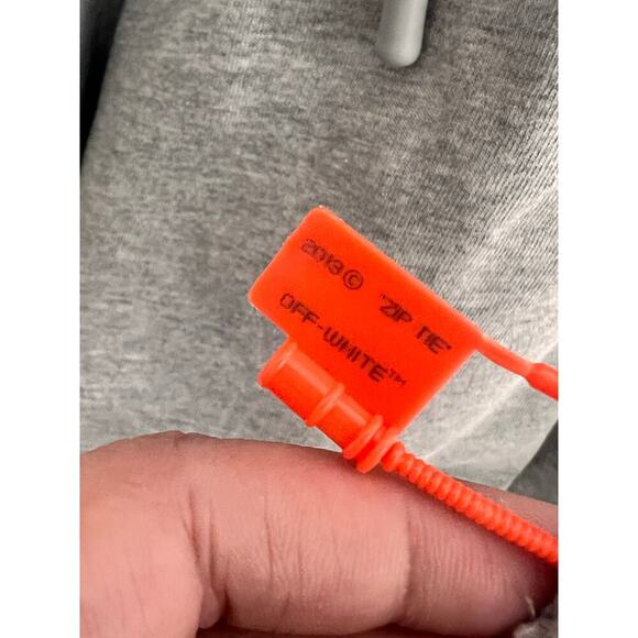 Off White 2013 Airport Tape Double Layered Tee Sweatshirt Melange Gray White L - Picture 5 of 15